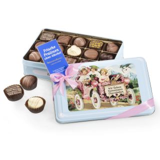 3553 Nostalgische blaue Dose Pralinen Ohne Alkohol