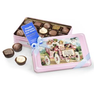 3555 Nostalgische rosa Dose  Pralinen Ohne Alkohol